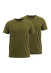 FORSBERG T-Shirt im Doppelpack Dunkelgrün