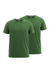 FORSBERG T-Shirt im Doppelpack Dunkelgrün/Grün