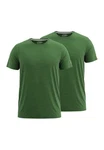 FORSBERG T-Shirt im Doppelpack Dunkelgrün/Grün