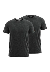 FORSBERG T-Shirt im Doppelpack Dunkelgrau/Grau/Dunkelgrün