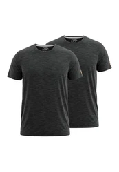 FORSBERG T-Shirt im Doppelpack Dunkelgrau/Grau/Dunkelgrün