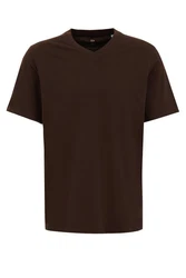WE Fashion T-Shirt Dunkelbraun/Braun/Khaki/Dunkelgrün