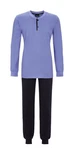 Ringella Pyjama mit Strickbündchen Fliederfarben/Dunkelblau/Blau/Lila/Hellblau