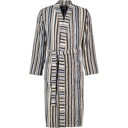 Caw Herrenbademantel Streifen 6607 Kimono Velours, Kimono, 100% Baumwolle