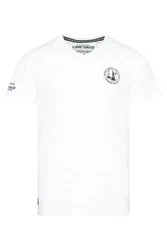 CAMP DAVID T-Shirt 'Cruise North' Weiß/Creme/Dunkelblau