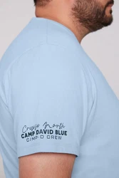 CAMP DAVID T-Shirt 'Cruise North' navy/hellblau