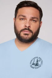 CAMP DAVID T-Shirt 'Cruise North' navy/hellblau