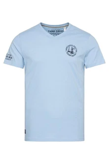 CAMP DAVID T-Shirt 'Cruise North' navy/hellblau