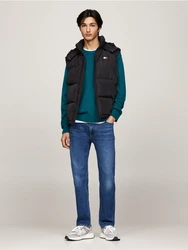 Tommy Jeans Steppweste TJM ALASKA VEST Abnehmbare Kapuze Schwarz