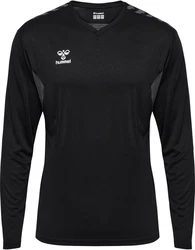 hummel Kapuzenpullover Hmlauthentic Pl Jersey L/S Schwarz/Dunkelrot