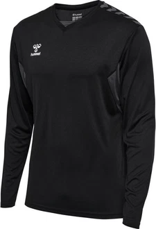 hummel Kapuzenpullover Hmlauthentic Pl Jersey L/S Schwarz/Dunkelrot