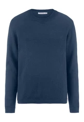 Hessnatur Strickpullover Dunkelblau/Blau
