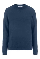 Hessnatur Strickpullover Dunkelblau/Blau