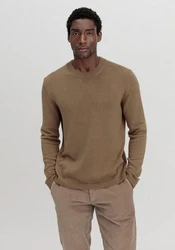 Hessnatur Strickpullover Khaki/Braun/Grau/Dunkelgrün