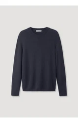 Hessnatur Strickpullover Dunkelblau