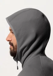 Jack Wolfskin Fleecejacke BAISELBERG HOODED FZ Dunkelgrau/Grau/Hellgrau