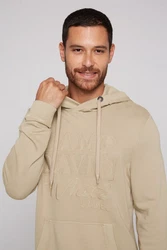 CAMP DAVID Kapuzensweatshirt Khaki/Beige/Braun