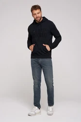 CAMP DAVID Kapuzensweatshirt Schwarz/Dunkelblau/Blau