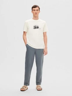 SELECTED HOMME Chinohose Grau/Khaki/Hellgrau/Weiß/Creme