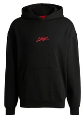 HUGO Hoodie Dlogolong Schwarz/Rot/Grün