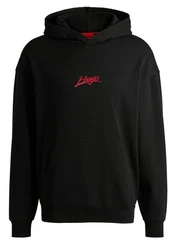 HUGO Hoodie Dlogolong Schwarz/Rot/Grün
