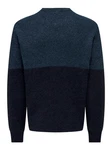 ONLY & SONS Strickpullover TEGAN Dunkelblau/Blau/Grau