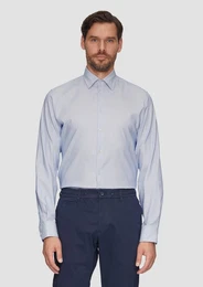 Langarmhemd Tailored Fit: Hemd aus Baumwollstretch
