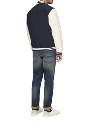 s.Oliver Allwetterjacke Hybridjacke Blau/Dunkelblau/Creme/Weiß