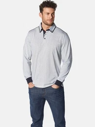 Langarm-Poloshirt ELIGUSTI mit gerippten rmelbndchen