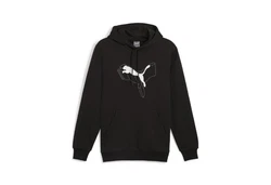 PUMA Kapuzensweatshirt ESS+ LOGO LAB CAT HOODIE FL Schwarz/Grau