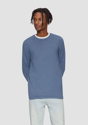 QS Rundhalspullover Casual Blau/Hellblau/Grau/Dunkelblau