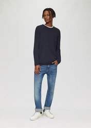 QS Rundhalspullover Casual Dunkelblau/Blau
