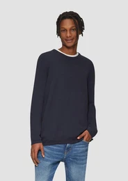 Rundhalspullover Casual (1-tlg) mit Rundhalsausschnitt, langarm, Feinstrick