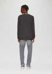 QS Rundhalspullover Casual Schwarz/Dunkelgrau