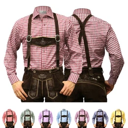 Trachtenhemd GW120x Karo Trachtenhemd Langarm kariert rot blau grn rosa gelb
