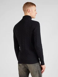 GANT Strickpullover Rollkragen-Regular Fit Schwarz