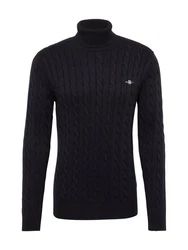 GANT Strickpullover Rollkragen-Regular Fit Schwarz