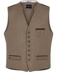 KRGER BUAM Trachtenweste Khaki/Braun/Grau/Beige