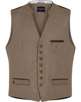 KRGER BUAM Trachtenweste Khaki/Braun/Grau/Beige