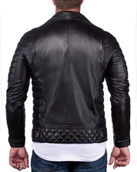Reichstadt Lederjacke Herren RS001 Schwarz/Silver (RS001)