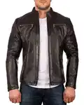 Reichstadt Lederjacke Herren Übergangsjacke 20RS20LUX Schwarz