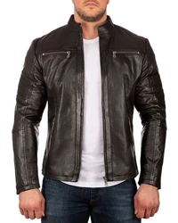 Reichstadt Lederjacke Herren Übergangsjacke 20RS20LUX Schwarz