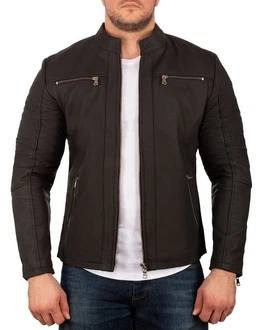 Reichstadt Lederjacke Herren Übergangsjacke 20RS20LUX Grau