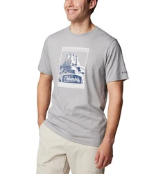 Columbia T-Shirt CSC Seasonal Logo Tee Hellblau/Grau/Hellgrau/Dunkelgrau