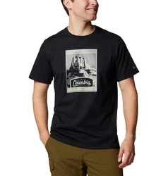 Columbia T-Shirt CSC Seasonal Logo Tee Schwarz/Dunkelrot/Creme/Grau/Gelb