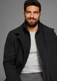 Langjacke aus Polyester, casualer Stil, mit 6 Taschen