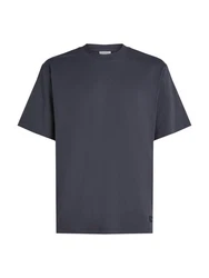 Calvin Klein Jeans T-Shirt WOVEN LABEL RELAXED TEE Dunkelblau/Dunkelgrau/Grau