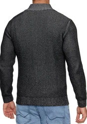 Indicode Strickjacke INOklavin Schwarz/Dunkelgrau/Grau