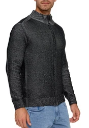 Indicode Strickjacke INOklavin Schwarz/Dunkelgrau/Grau