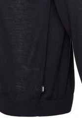BOSS Strickpullover Bjarno-L Schwarz/Dunkelblau/Dunkelgrau